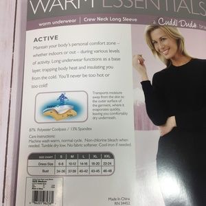 Cuddl Duds Intimates & Sleepwear - Cuddl Duds Warm Essentials White Long Sleeve M NWT Cuddl Duds Intimates & Sleepwear - Cuddl Duds Warm Essentials White Long Sleeve M NWT